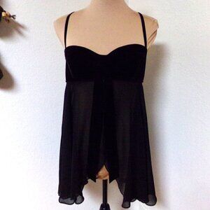 Cinema Etoile Black Velvet Baby doll Chemise